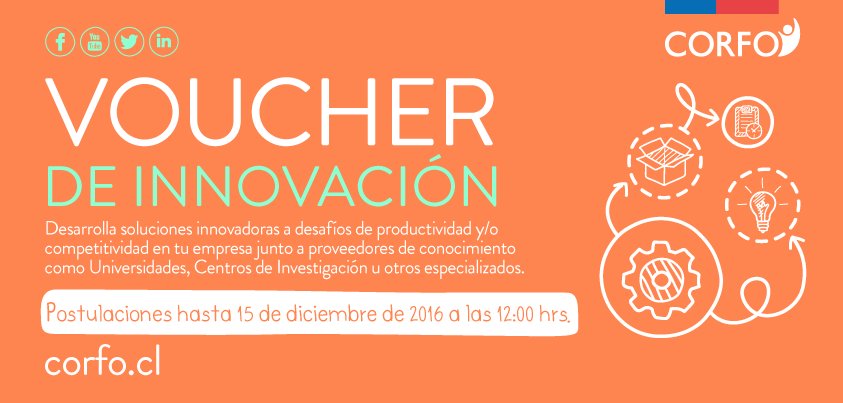 Corfo abre segundo concurso  “Voucher de Innovación”