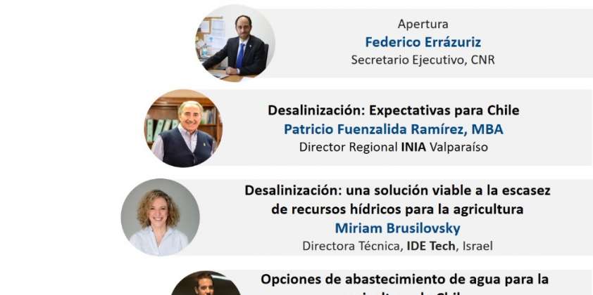 Webinar: Desalinización y reúso de agua en la agricultura